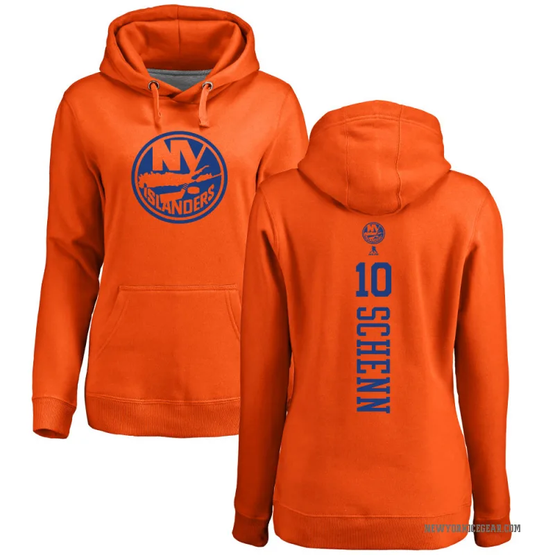 Brayden Schenn Women's Orange New York Islanders Branded One Color Backer Pullover Hoodie
