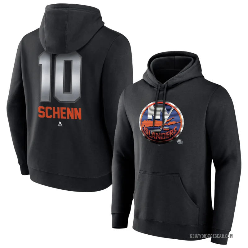 Brayden Schenn Youth Black New York Islanders Branded Midnight Mascot Logo Pullover Hoodie