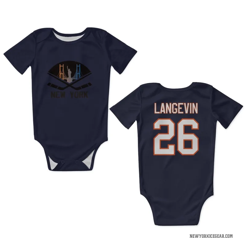 Dave Langevin  Navy New York Islanders  Newborn & Infant Bodysuit