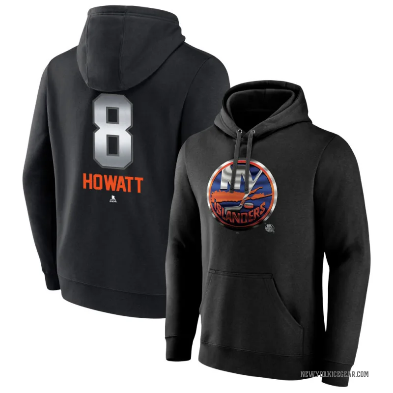 Garry Howatt Men's Black New York Islanders Branded Midnight Mascot Logo Pullover Hoodie