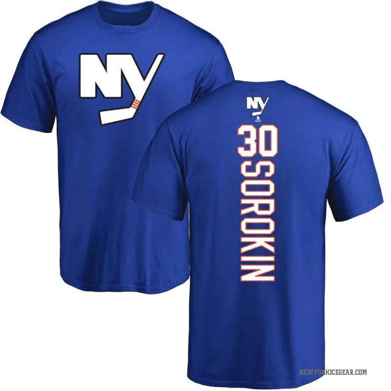 Ilya Sorokin Men's Royal New York Islanders Backer T-Shirt -