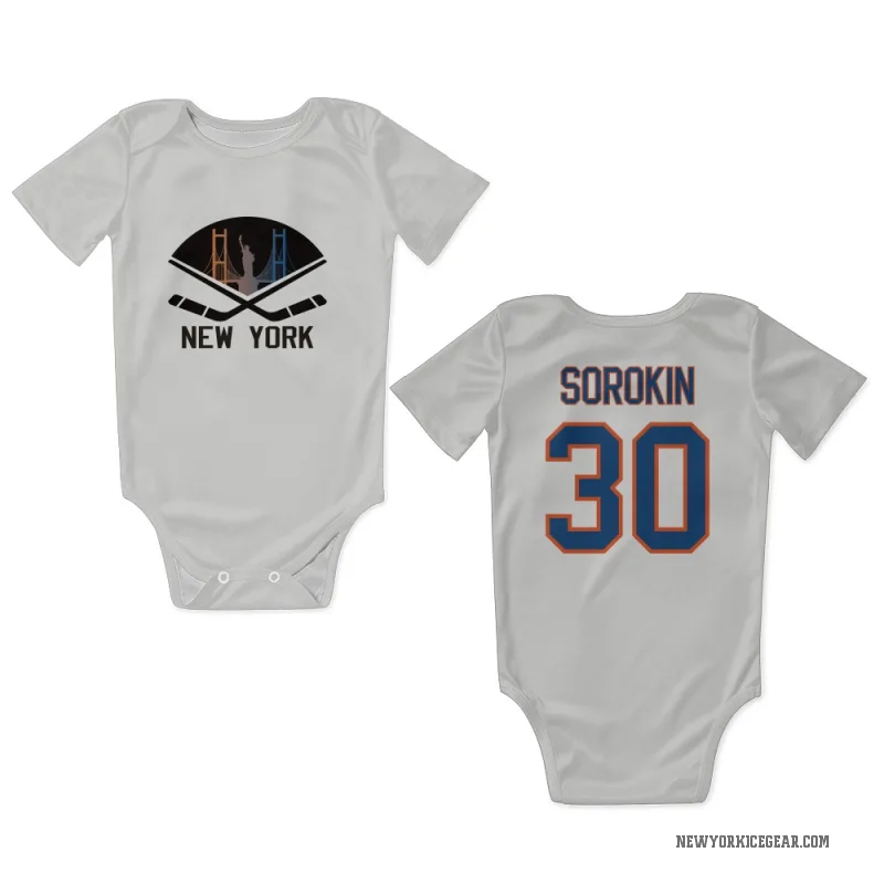 Ilya Sorokin  White New York Islanders  Newborn & Infant Bodysuit