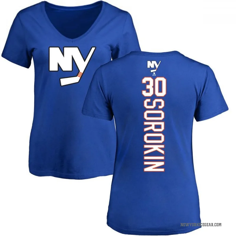Ilya Sorokin Women's Royal New York Islanders Backer T-Shirt -