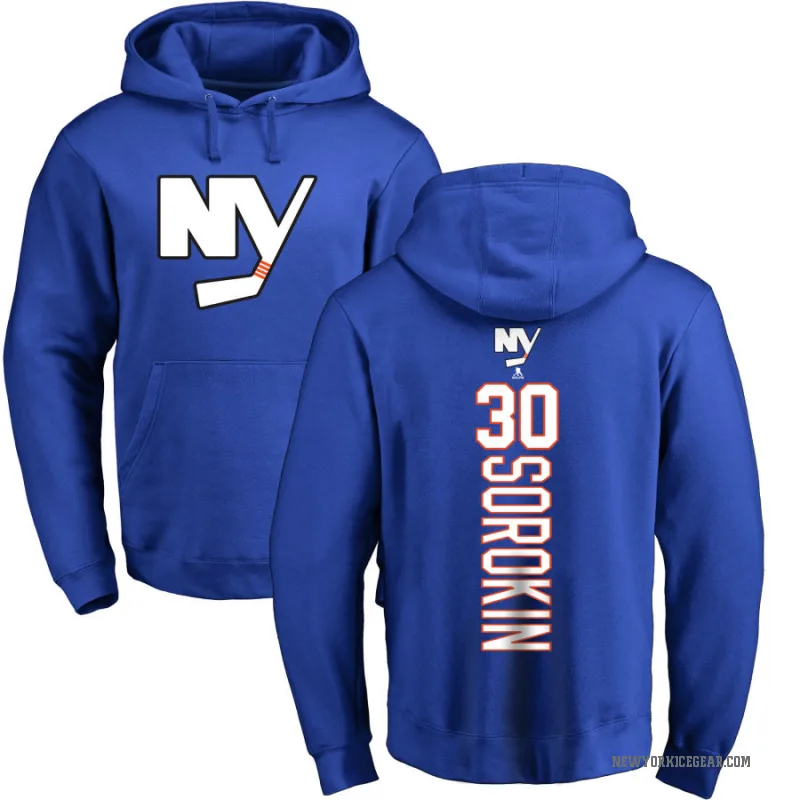 Ilya Sorokin Youth Royal New York Islanders Branded Backer Pullover Hoodie