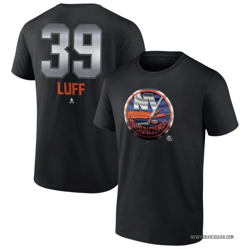 Matt Luff Men's Black New York Islanders Midnight Mascot Logo T-Shirt