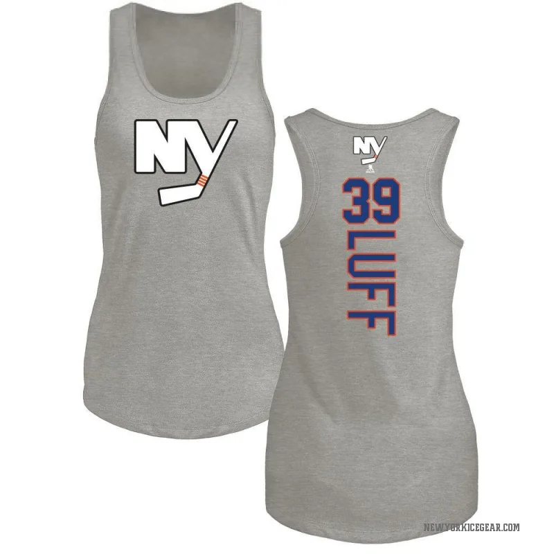 Matt Luff Women's Ash New York Islanders Backer Tank Top -
