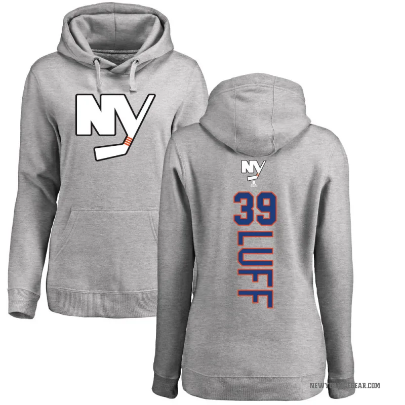 Matt Luff Women's New York Islanders Branded Ash Backer Pullover Hoodie