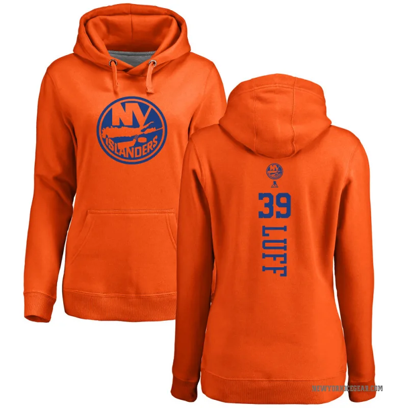 Matt Luff Women's Orange New York Islanders Branded One Color Backer Pullover Hoodie