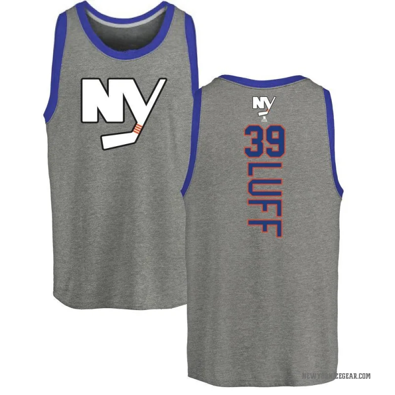 Matt Luff Youth Ash New York Islanders Backer Tank Top -