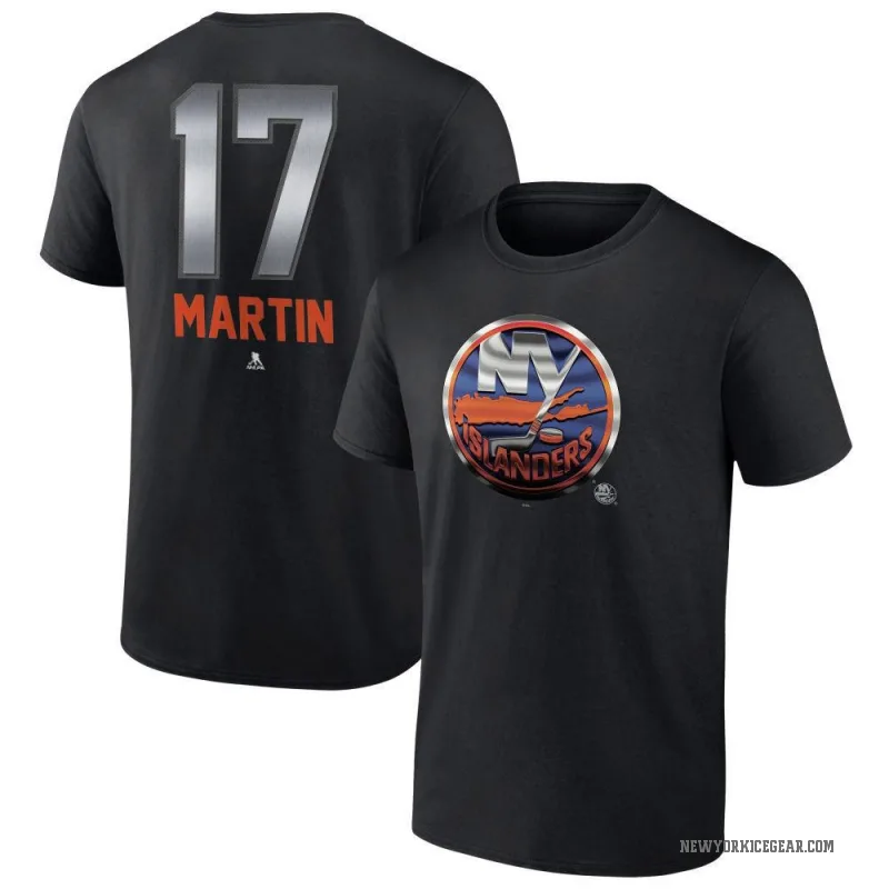 Matt Martin Men's Black New York Islanders Midnight Mascot Logo T-Shirt