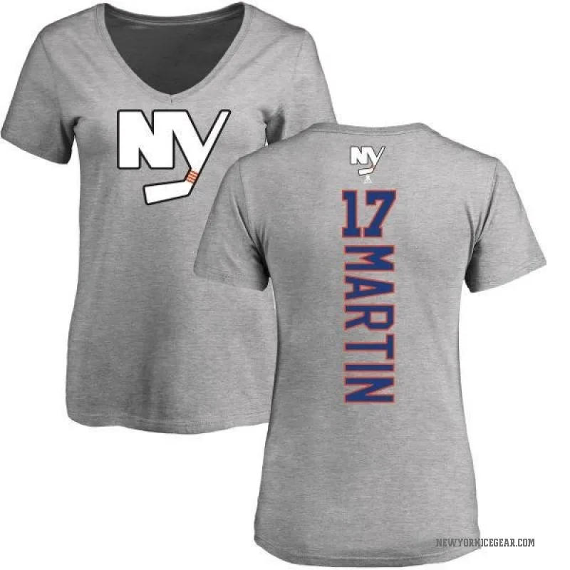 Matt Martin Women's Ash New York Islanders Backer T-Shirt -