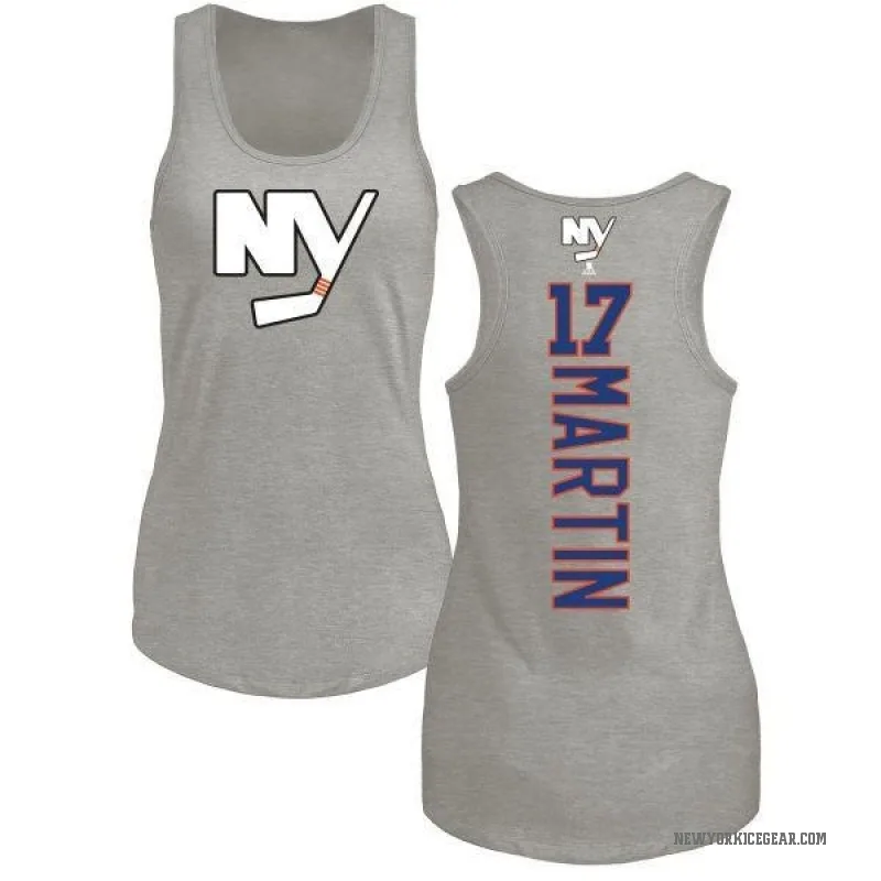 Matt Martin Women's Ash New York Islanders Backer Tank Top -