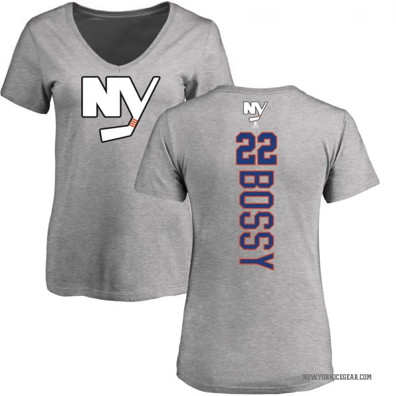 Mike Bossy Women's Ash New York Islanders Backer T-Shirt -