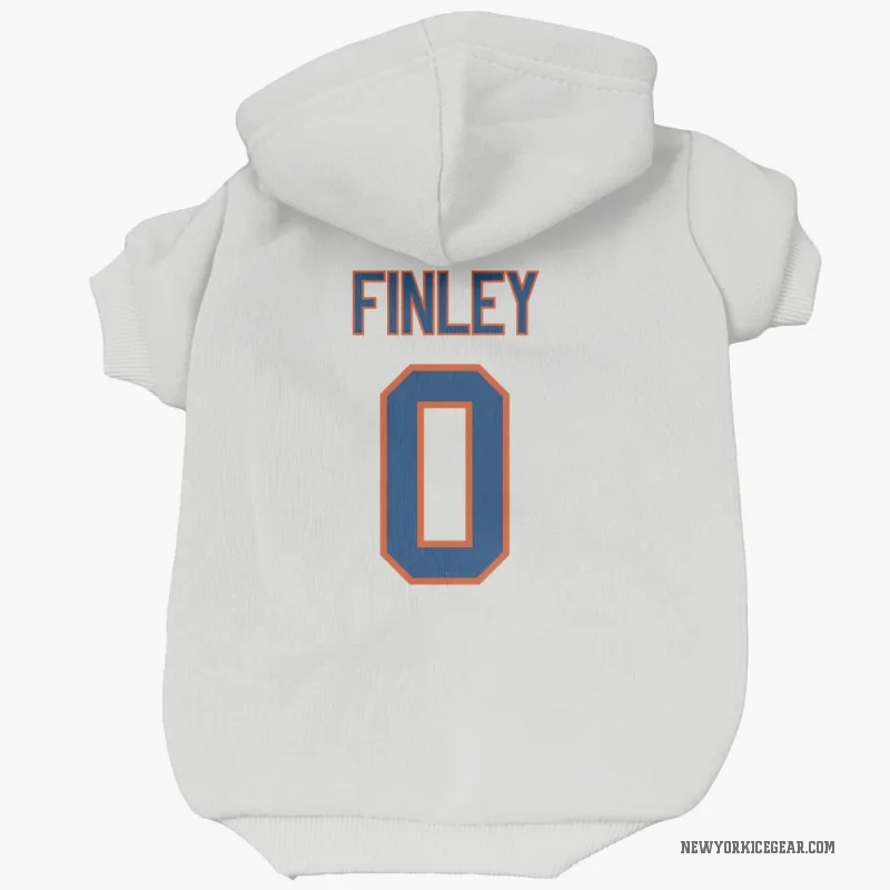 Quinn Finley  White New York Islanders  Cat & Dog Pet Hoodie