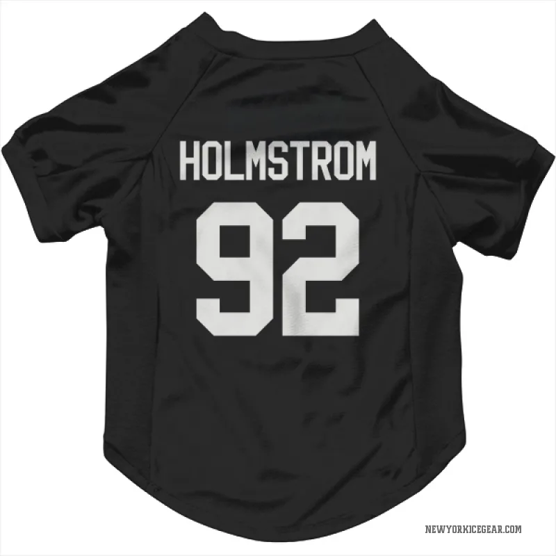 Simon Holmstrom  Black New York Islanders  Cat & Dog Pet Jersey