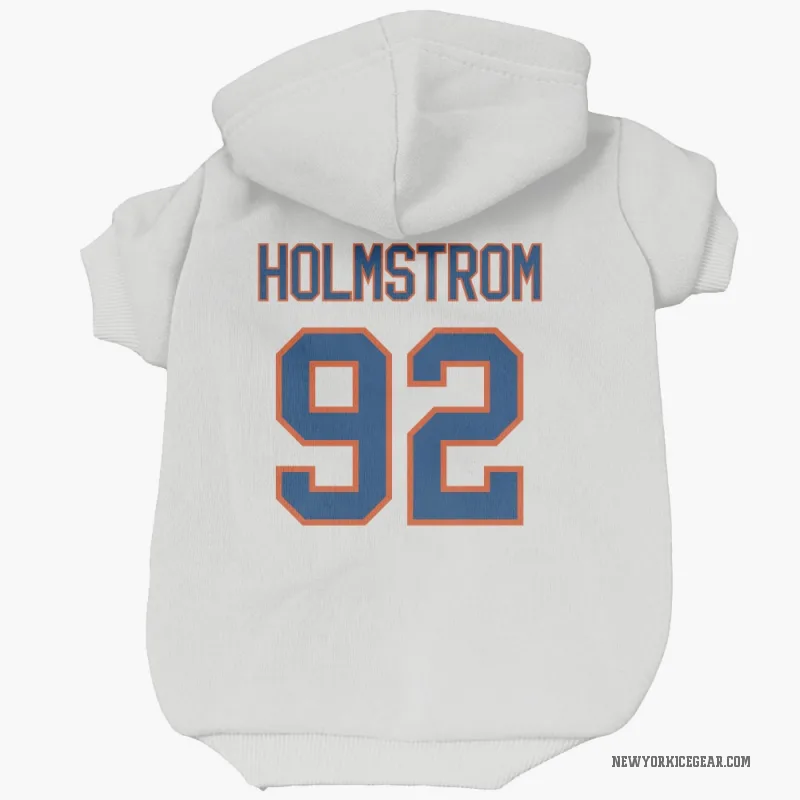 Simon Holmstrom  White New York Islanders  Cat & Dog Pet Hoodie