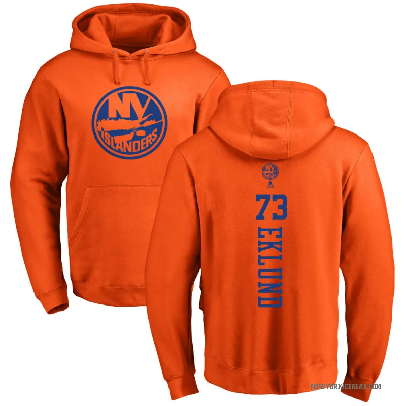 Victor Eklund Men's Orange New York Islanders Branded One Color Backer Pullover Hoodie