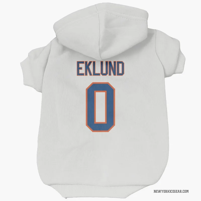 Victor Eklund  White New York Islanders  Cat & Dog Pet Hoodie