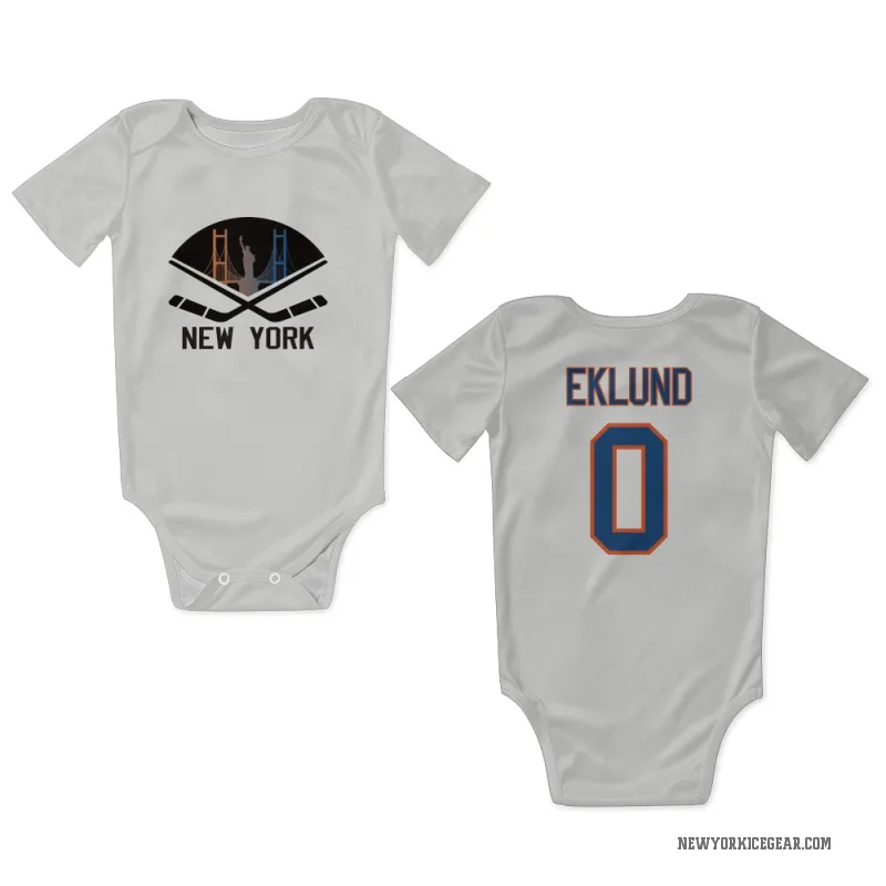 Victor Eklund  White New York Islanders  Newborn & Infant Bodysuit