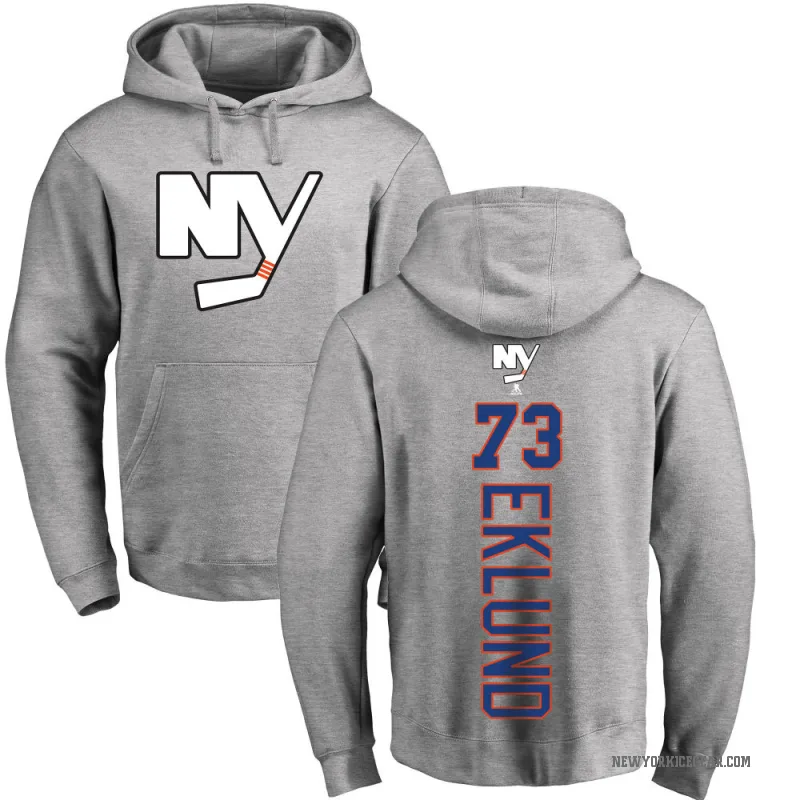 Victor Eklund Youth New York Islanders Branded Ash Backer Pullover Hoodie